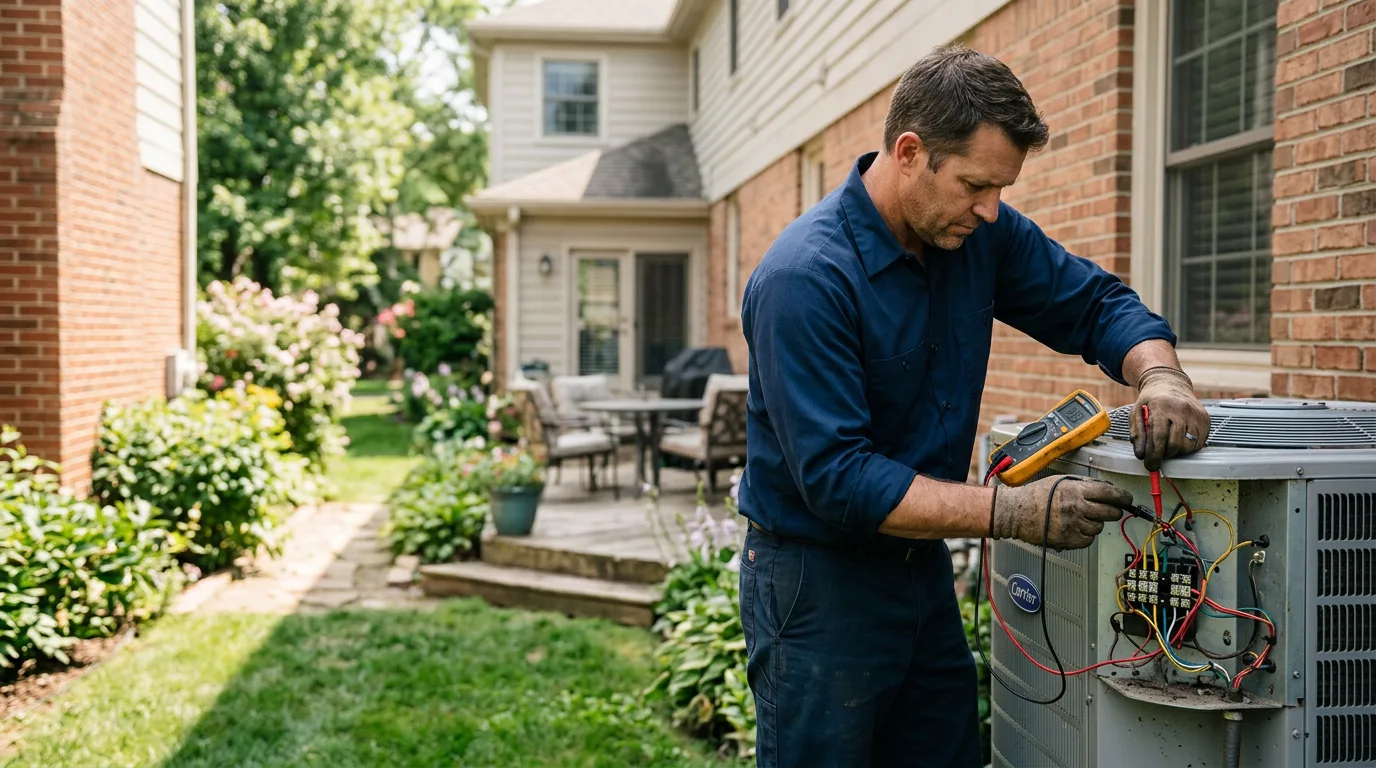 HVAC technician working near Fishertown, PA